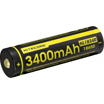 Аккумулятор NITECORE NL1834R 3400 18650 micra-USB